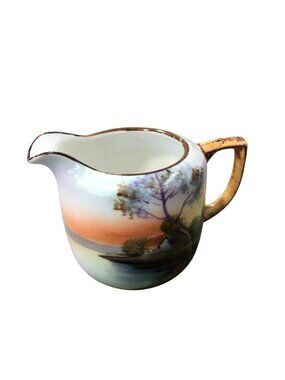 Vintage Noritake Hand Painted Porcelain Creamer Pitcher Japan